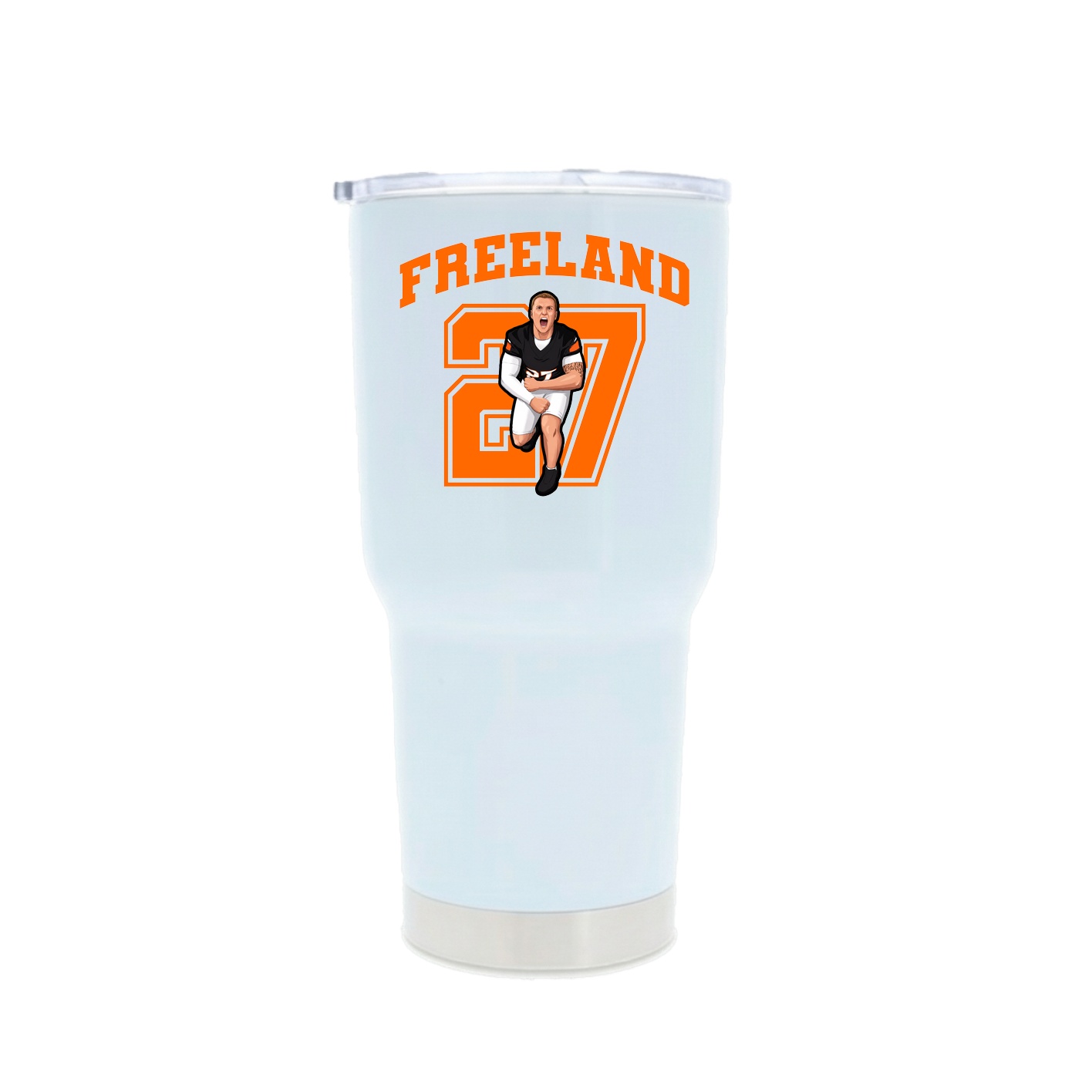 30oz Stainless Steel Tumbler — Number in White