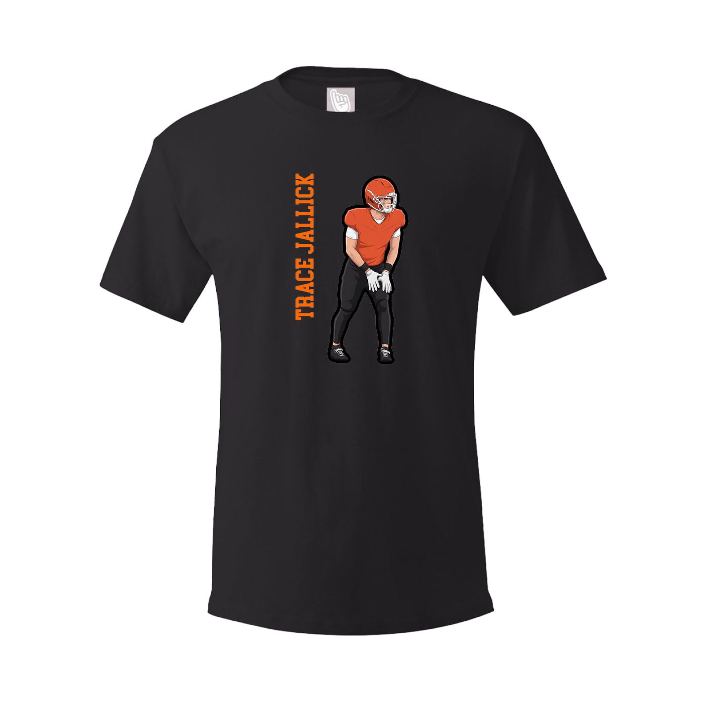 Youth Tee — Name Vertical in Black