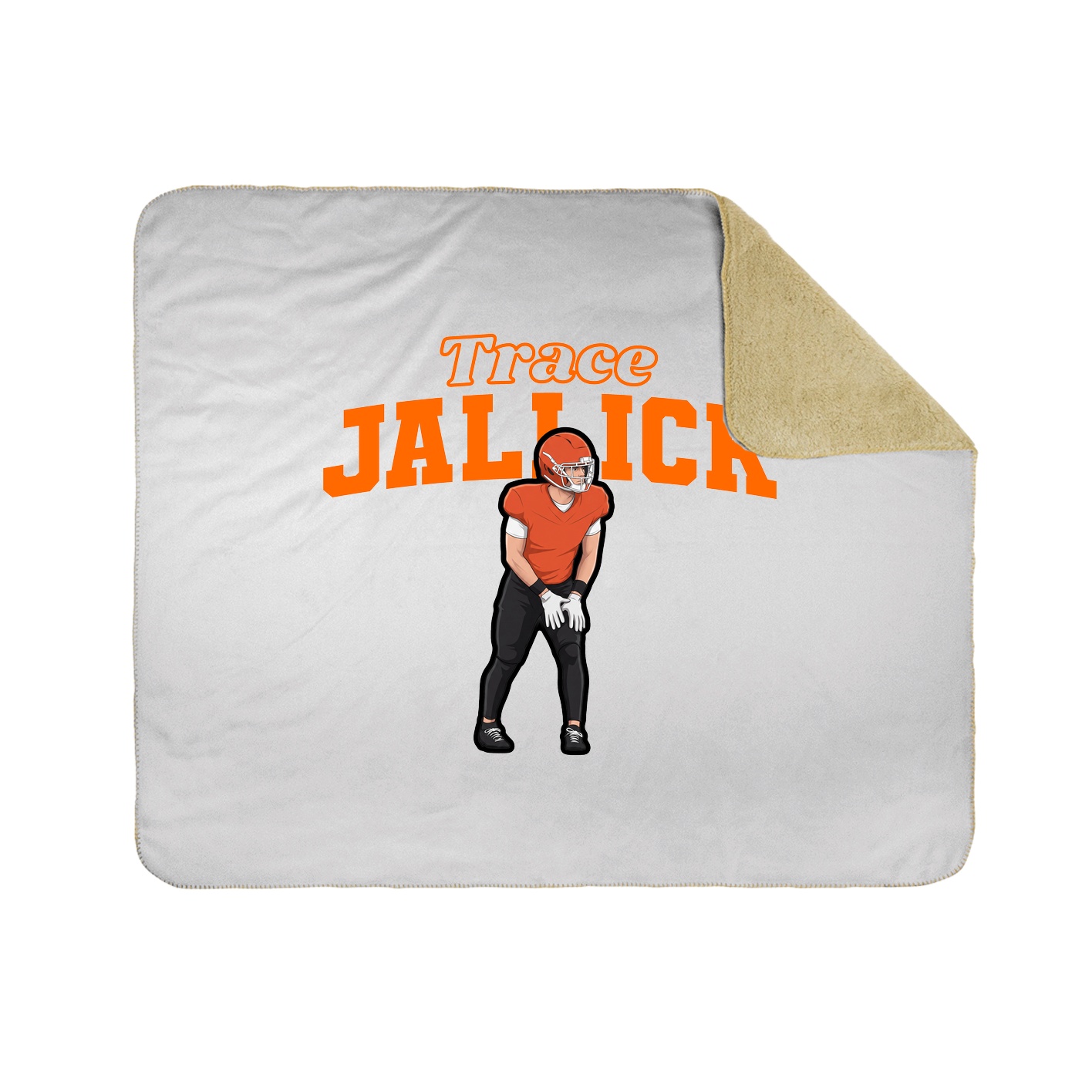 Throw Blanket — Name Arch in White