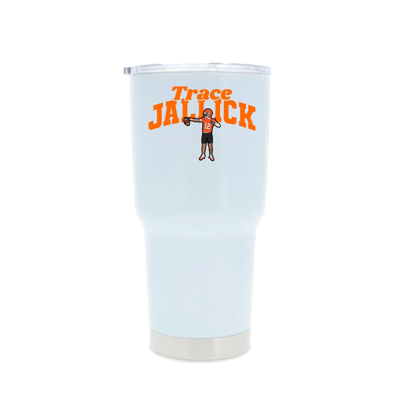 30oz Stainless Steel Tumbler — Signature Arch in White