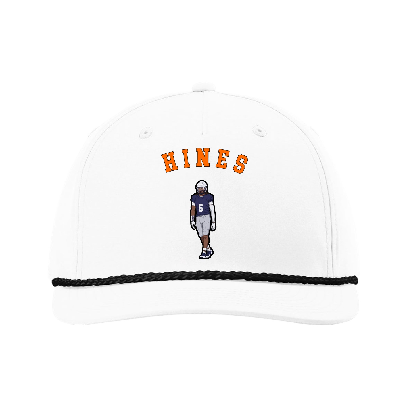 Five-Panel Classic Rope Cap — Shirsey Arch in White
