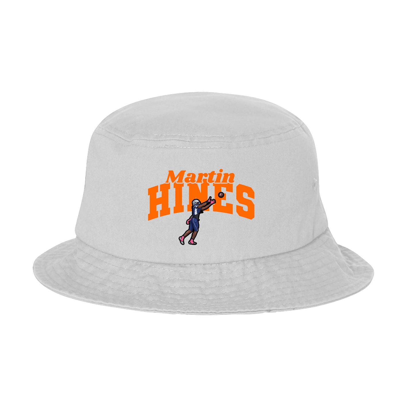Bucket Cap — Signature Arch in White