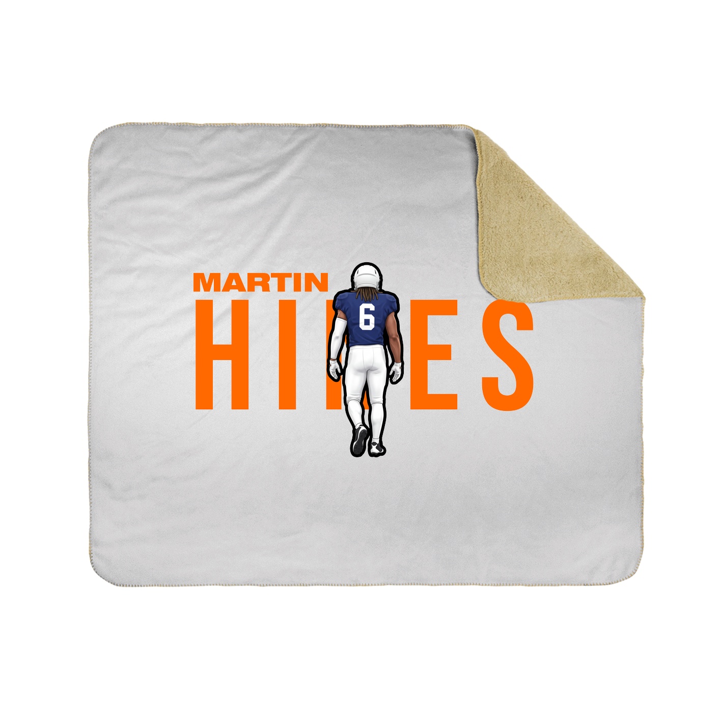 Throw Blanket — Player Name in White
