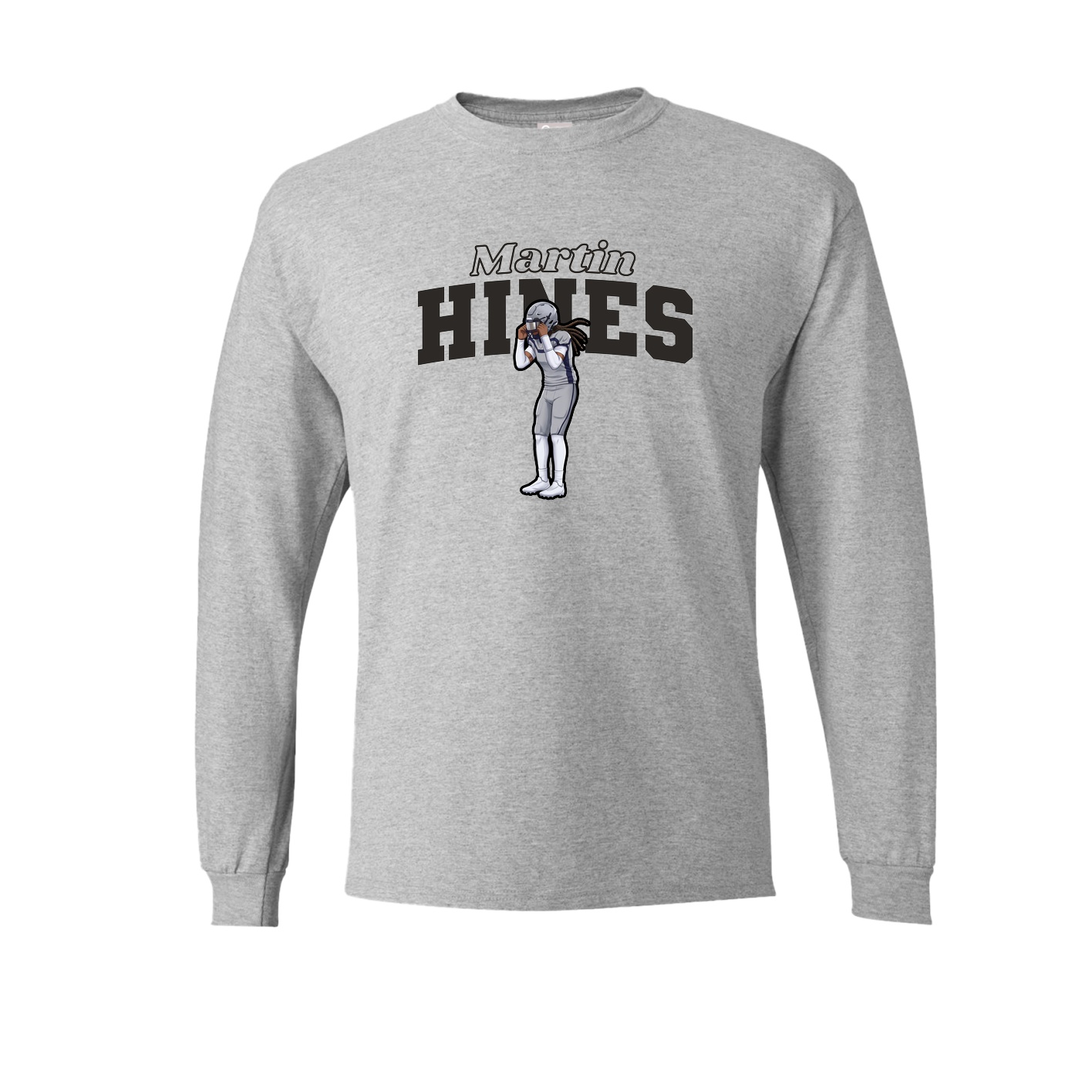 Long Sleeve Tee — Name Arch in Grey