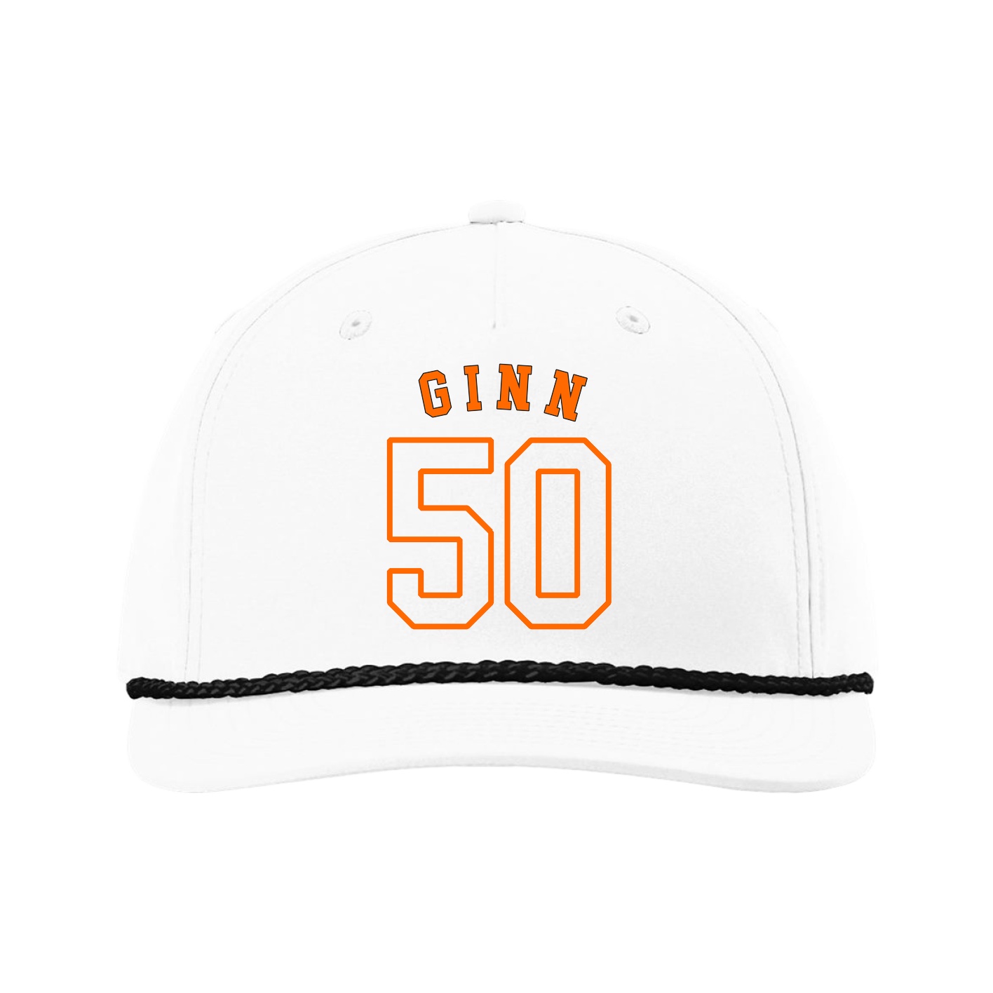 Five-Panel Classic Rope Cap — Shirsey Arch in White