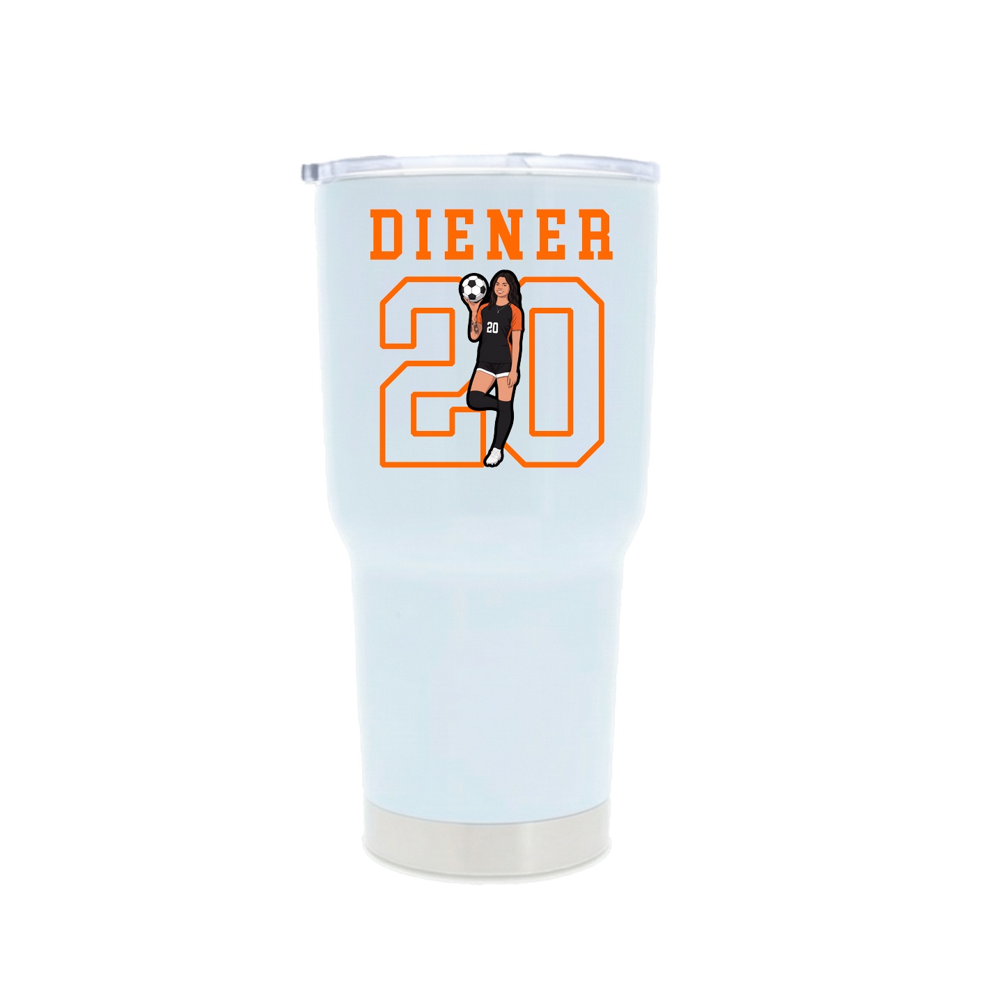30oz Stainless Steel Tumbler — Shirsey in White