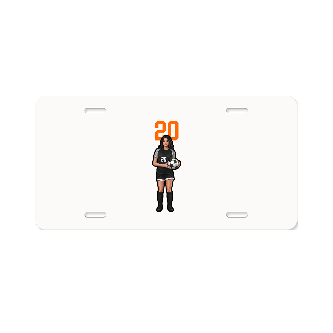 License Plate — Number Top in Classic