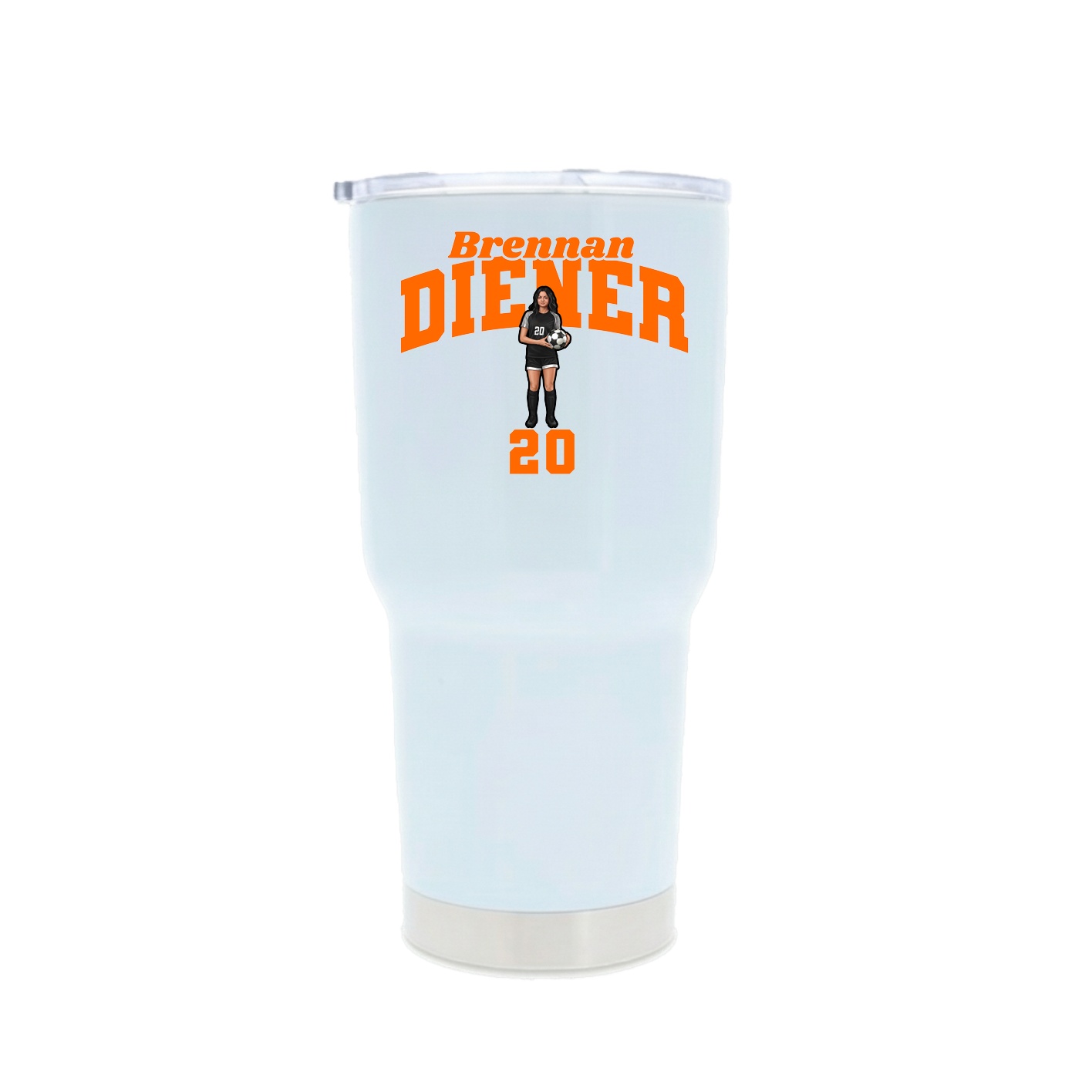 30oz Stainless Steel Tumbler — Signature Arch in White