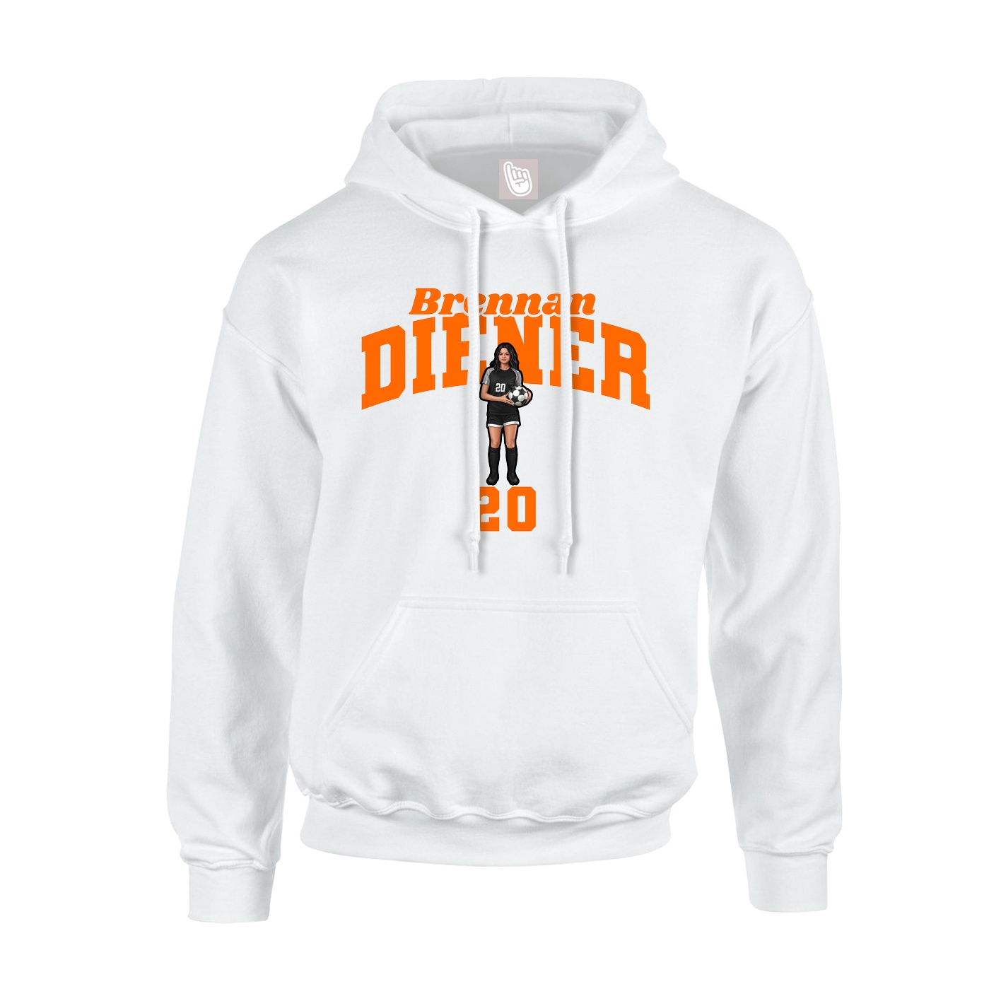 Hoodie — Signature Arch in White