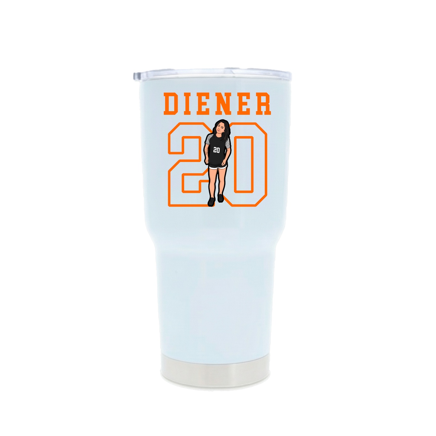 30oz Stainless Steel Tumbler — Shirsey in White