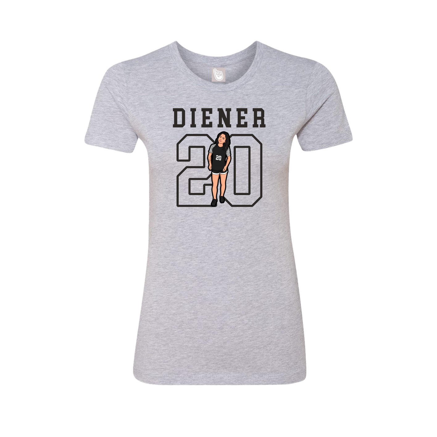Fitted Women's Tee — Shirsey in Grey