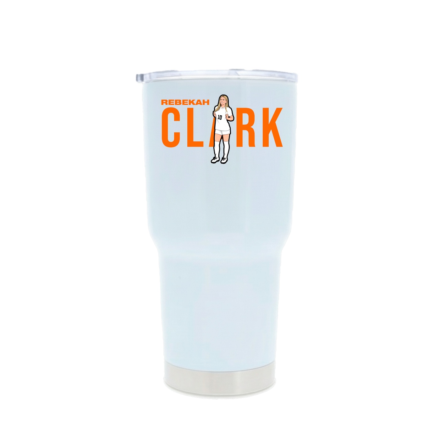 30oz Stainless Steel Tumbler — Player Name in White