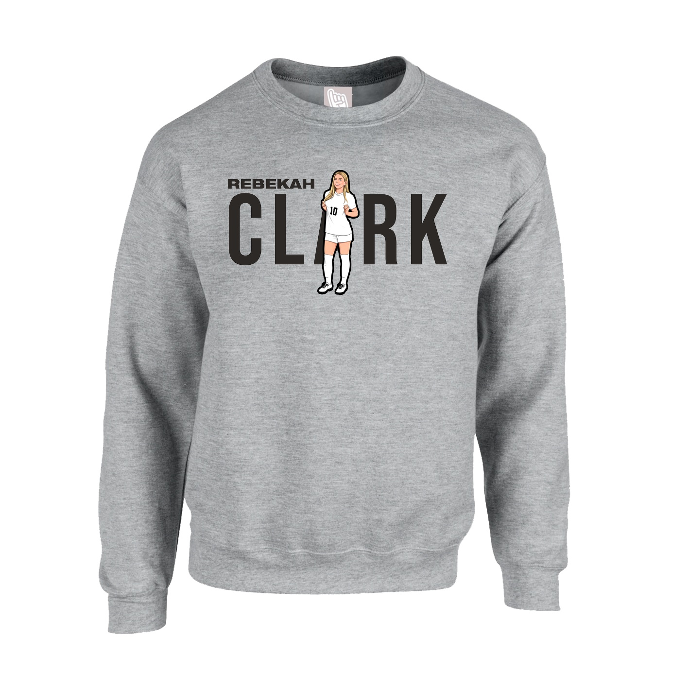 Fleece Crew — Player Name in Grey