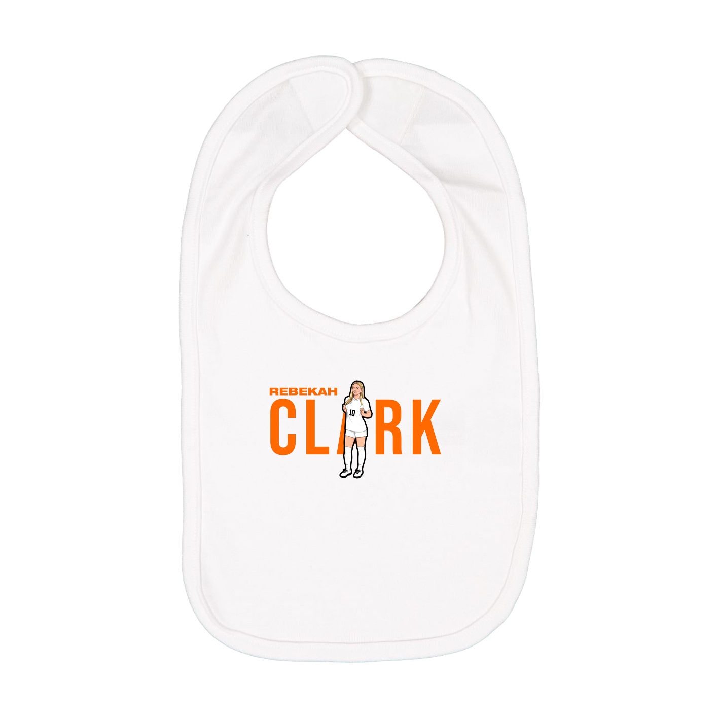 Infant Bib — Player Name in White