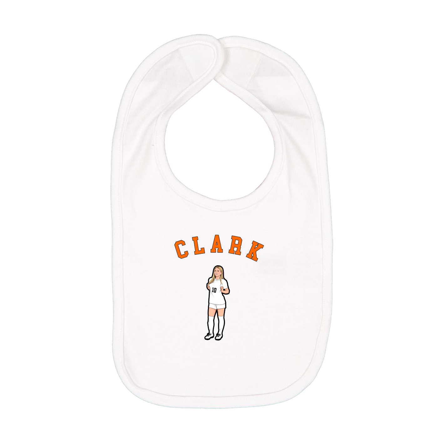 Infant Bib — Shirsey Arch in White