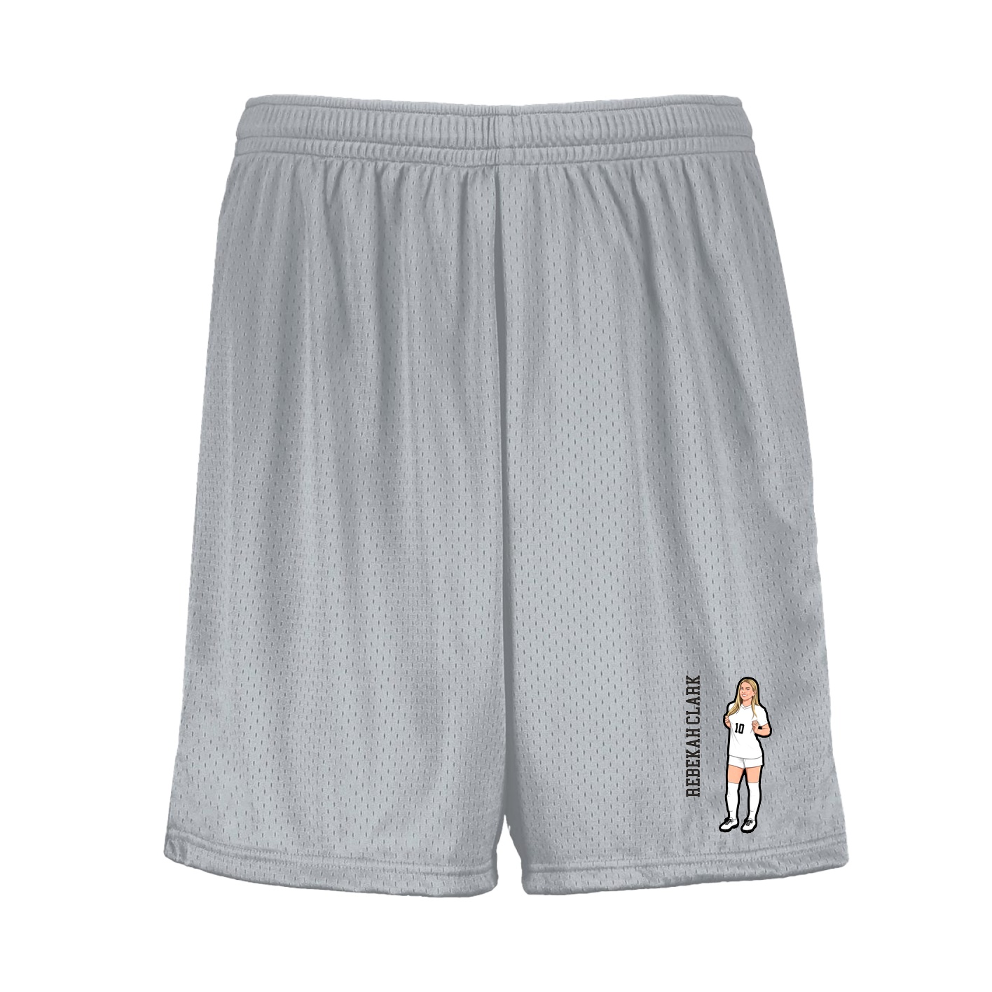 Shorts — Name Vertical in Silver