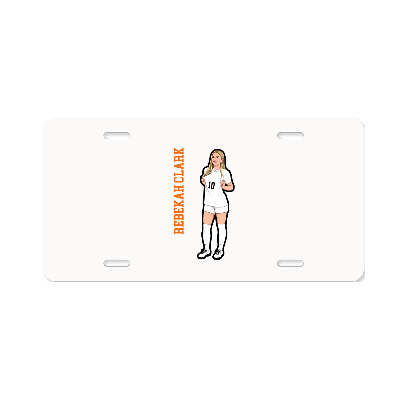 License Plate — Name Vertical in Classic