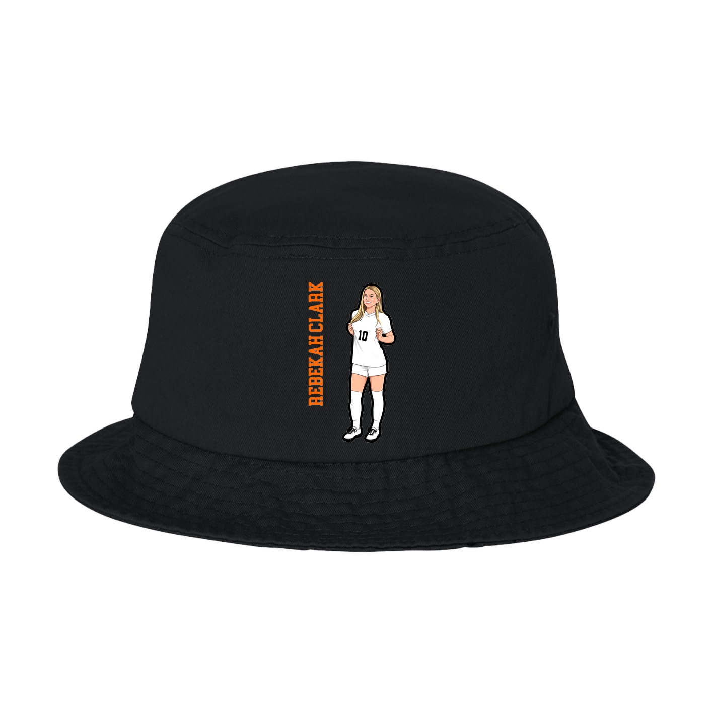 Bucket Cap — Name Vertical in Black