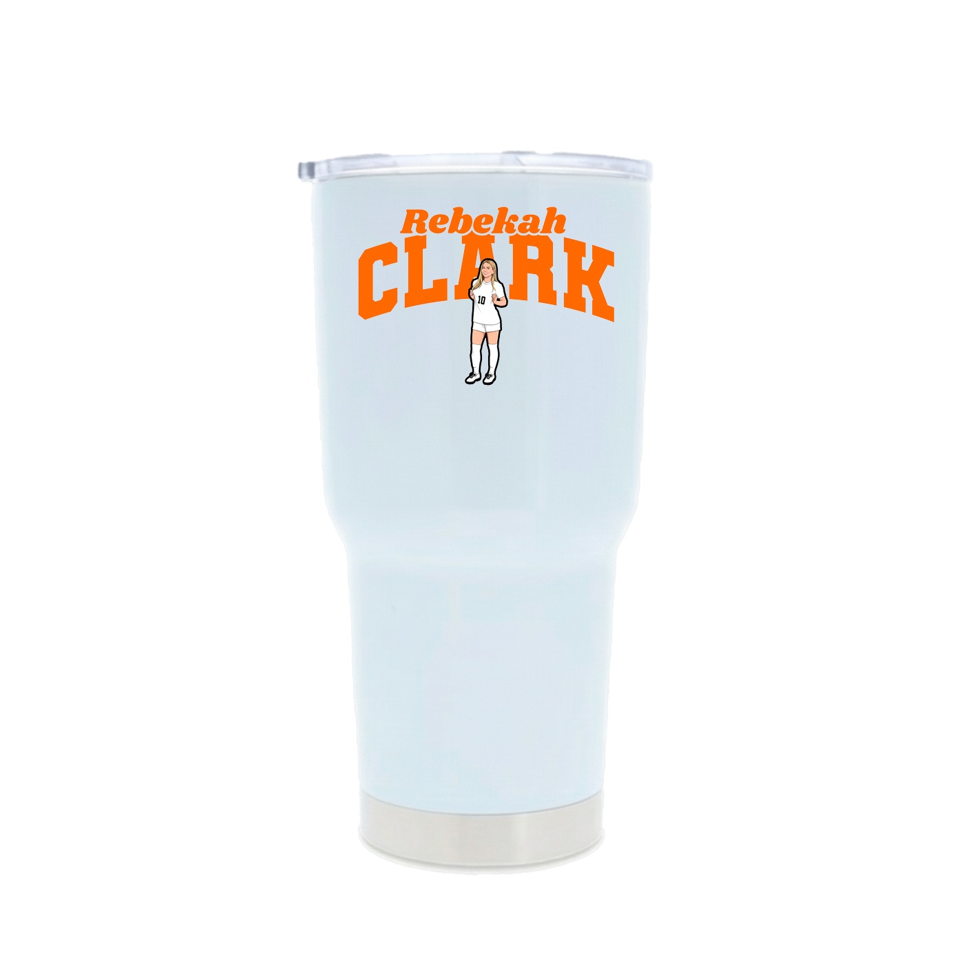 30oz Stainless Steel Tumbler — Signature Arch in White