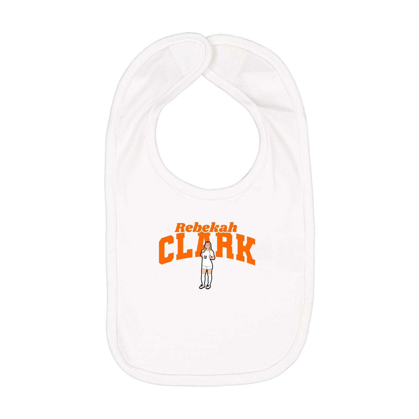 Infant Bib — Signature Arch in White