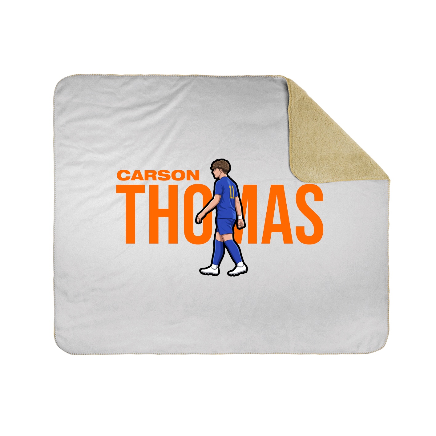 Throw Blanket — Player Name in White