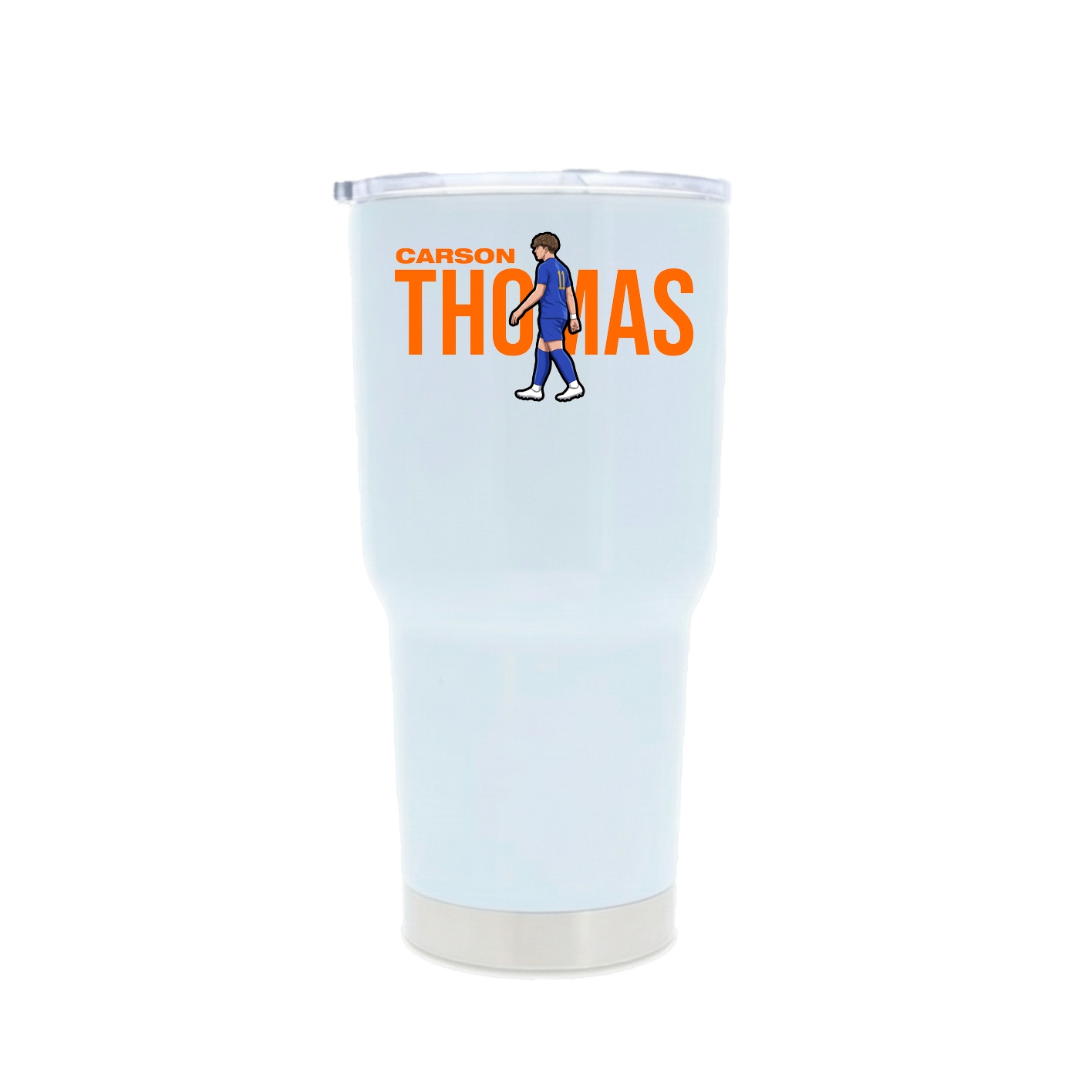 30oz Stainless Steel Tumbler — Player Name in White