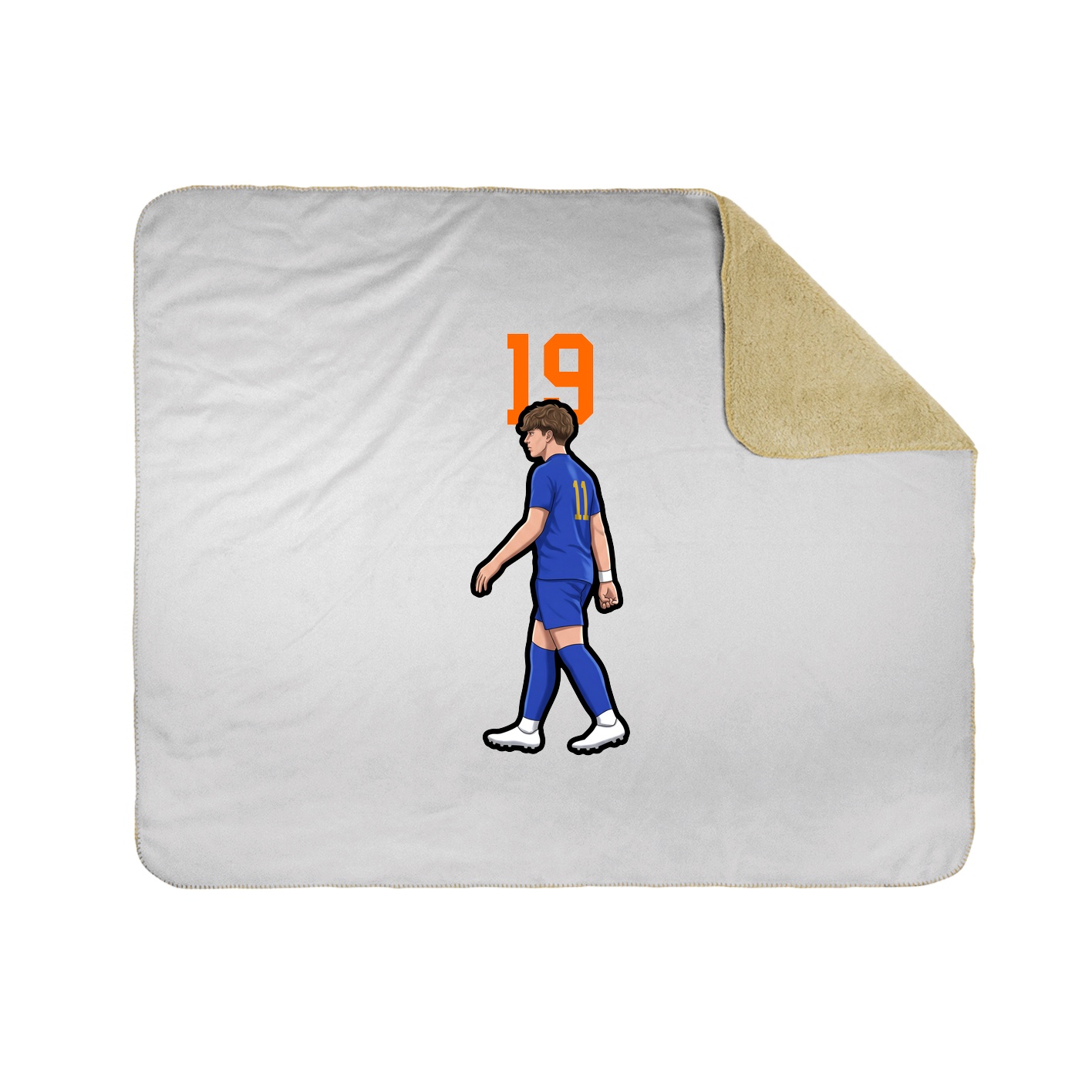 Throw Blanket — Number Top in White