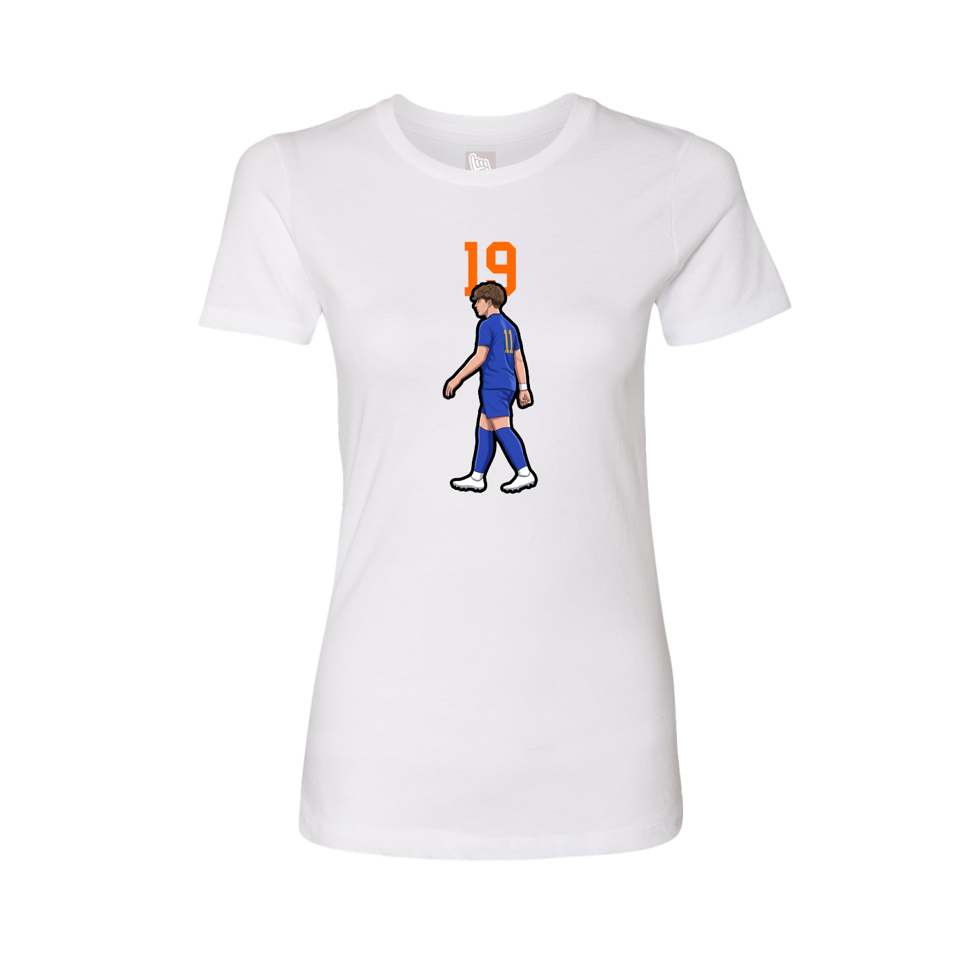 Fitted Women's Tee — Number Top in White