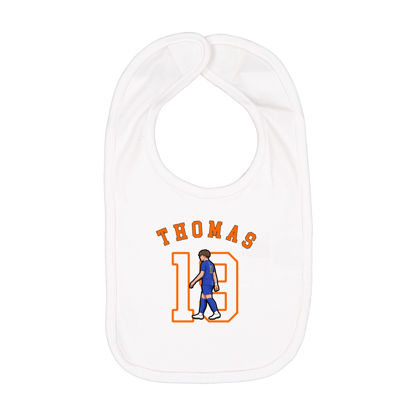 Infant Bib — Shirsey Arch in White