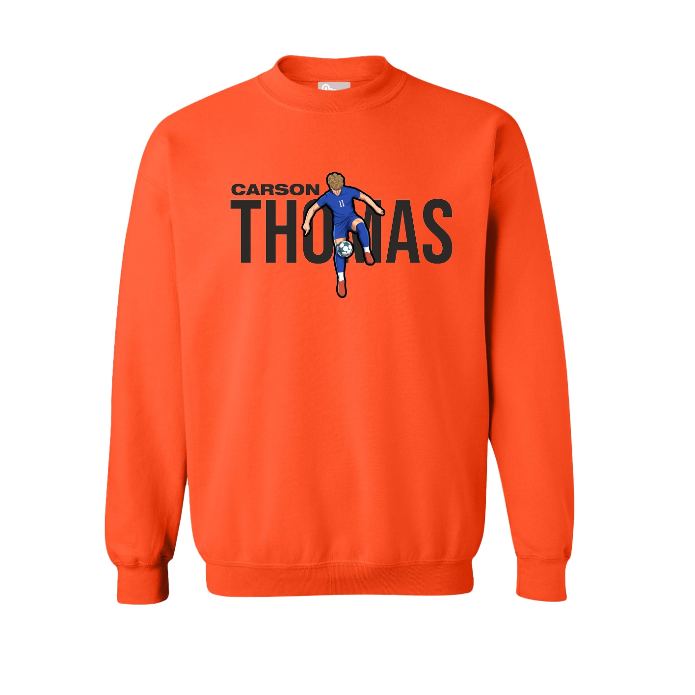 Fleece Crew — Player Name in Orange