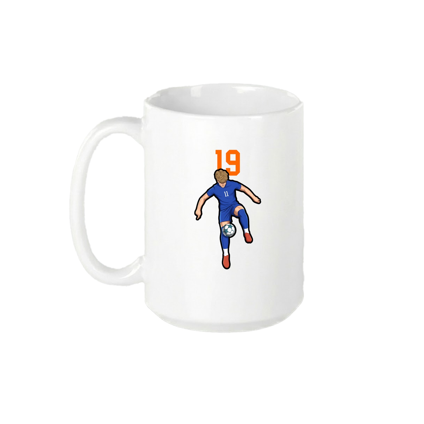 15oz Coffee Mug — Number Top in White