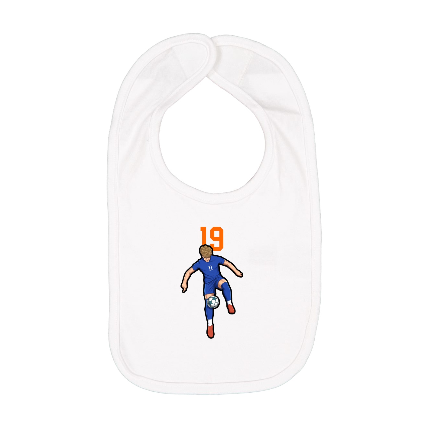 Infant Bib — Number Top in White
