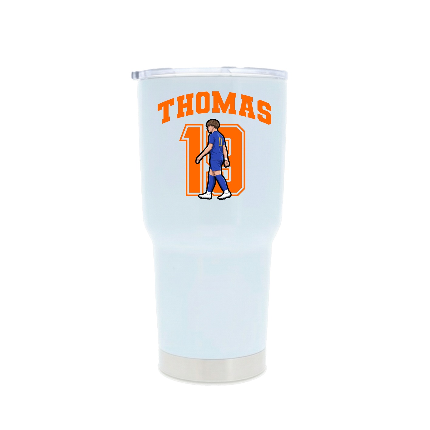 30oz Stainless Steel Tumbler — Number in White