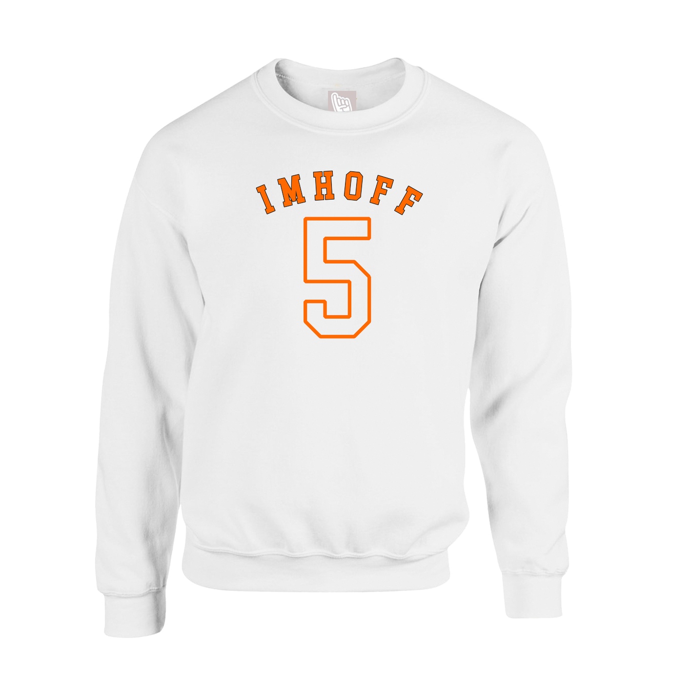 Fleece Crew — Shirsey Arch in White