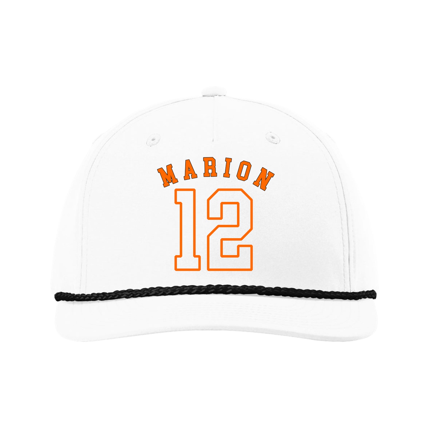 Five-Panel Classic Rope Cap — Shirsey Arch in White