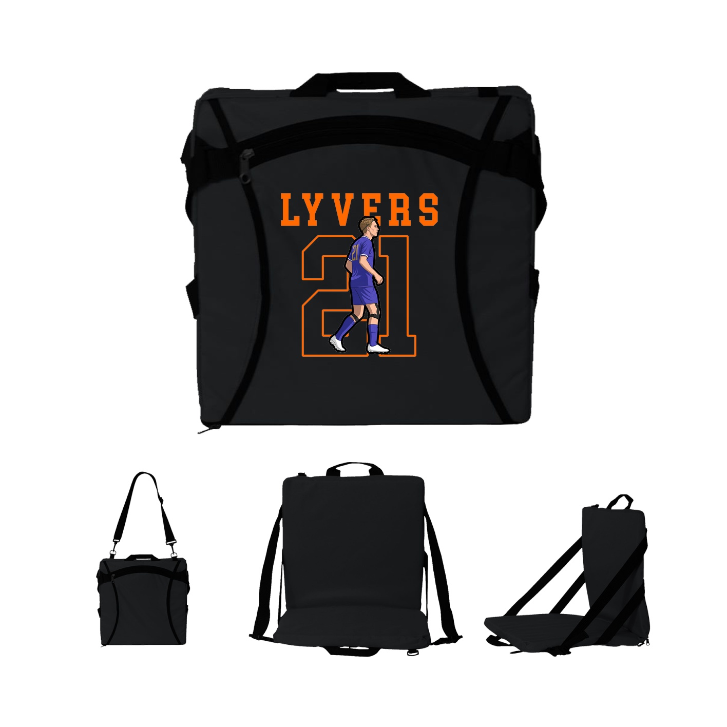 Folding Stadium Seat — Shirsey in Black