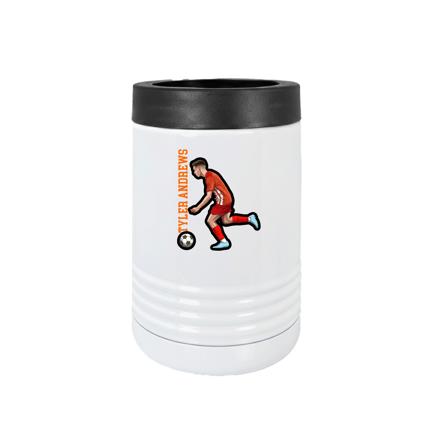 Beverage Holder — Name Vertical in White