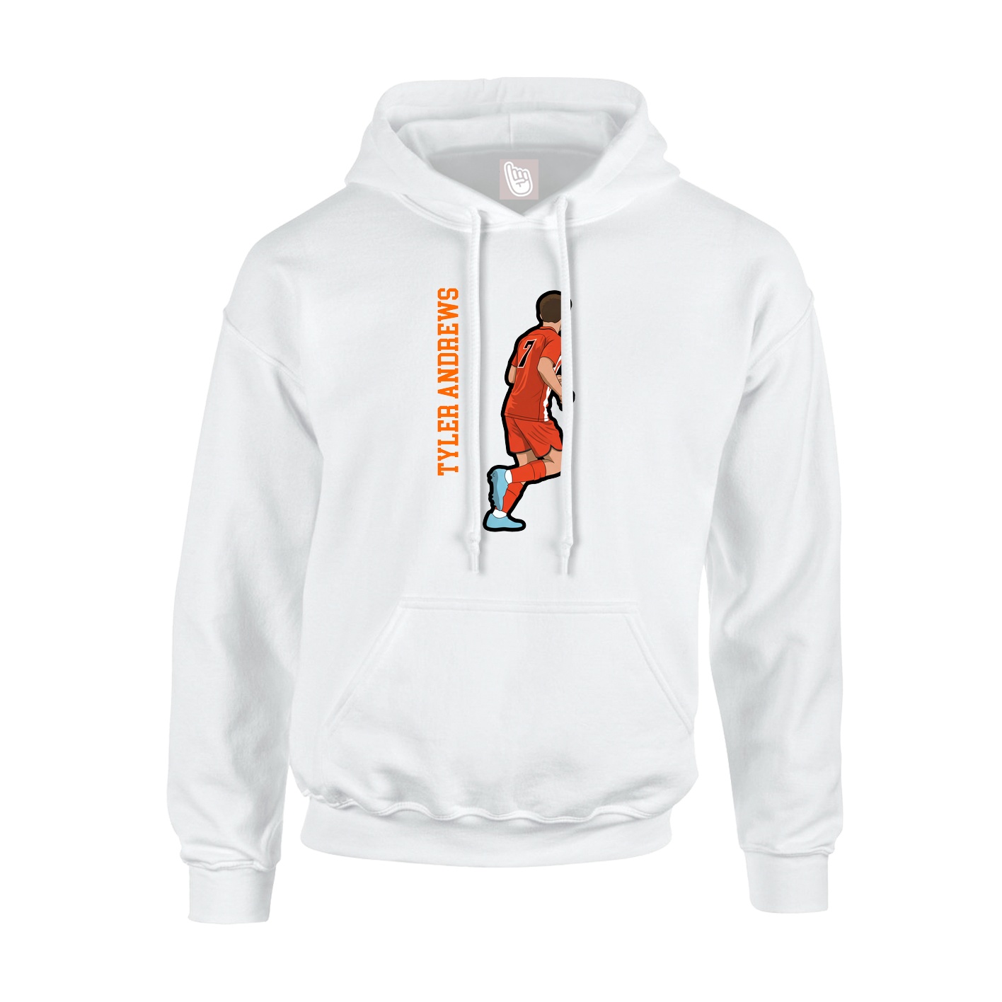 Hoodie — Name Vertical in White