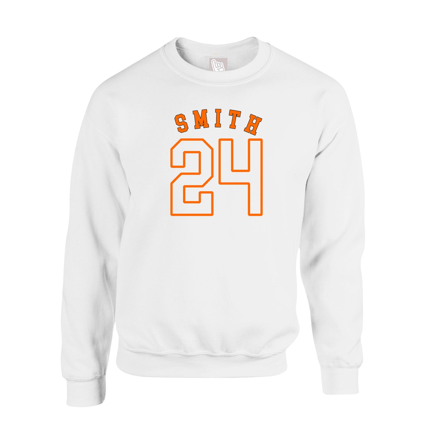 Fleece Crew — Shirsey Arch in White