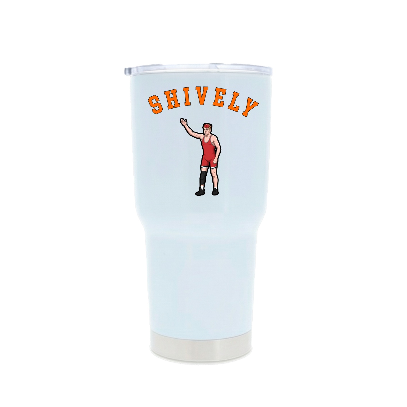 30oz Stainless Steel Tumbler — Shirsey Arch in White