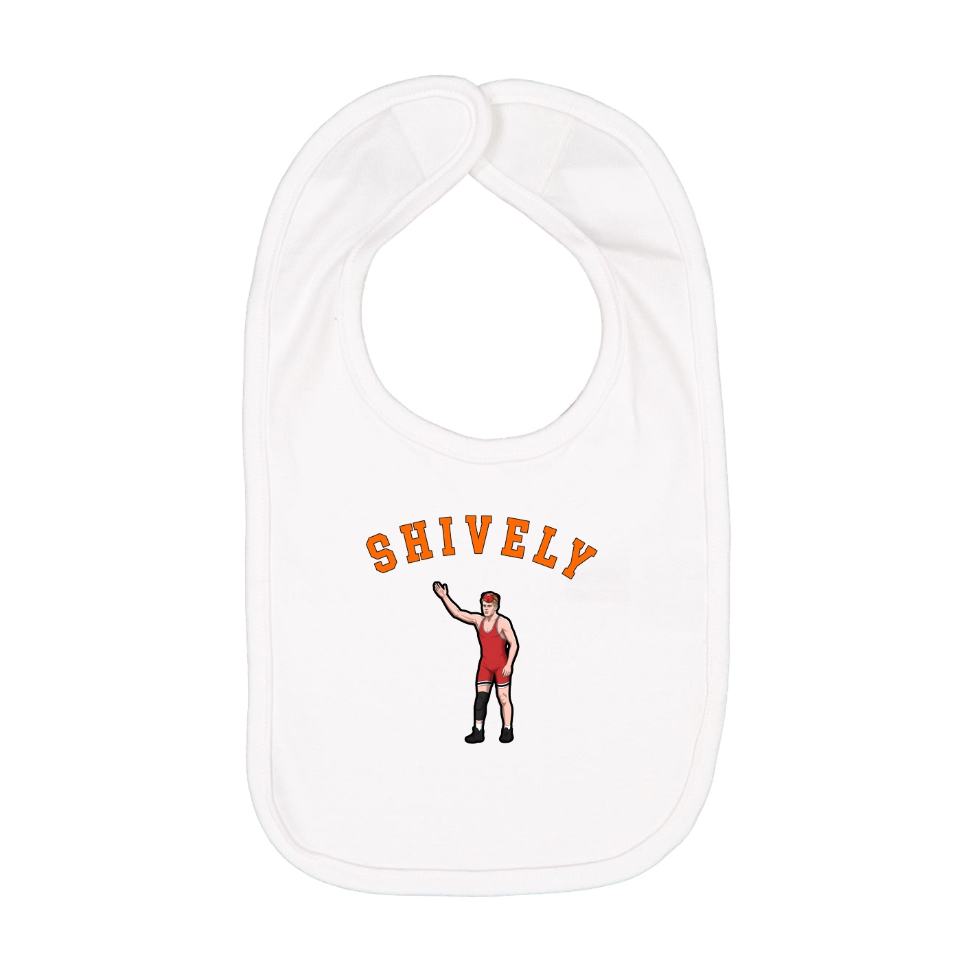 Infant Bib — Shirsey Arch in White