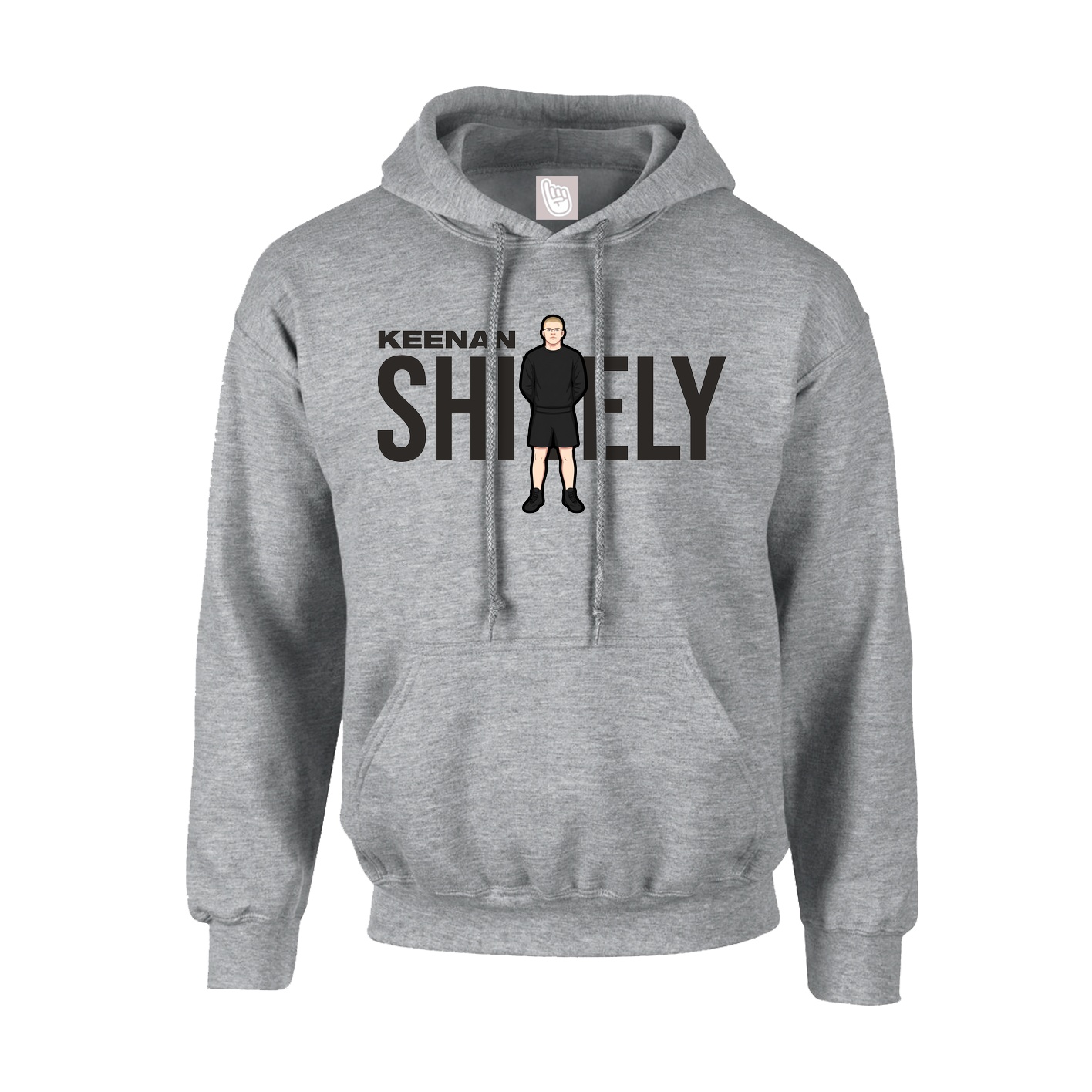 Youth Hoodie — Player Name in Grey