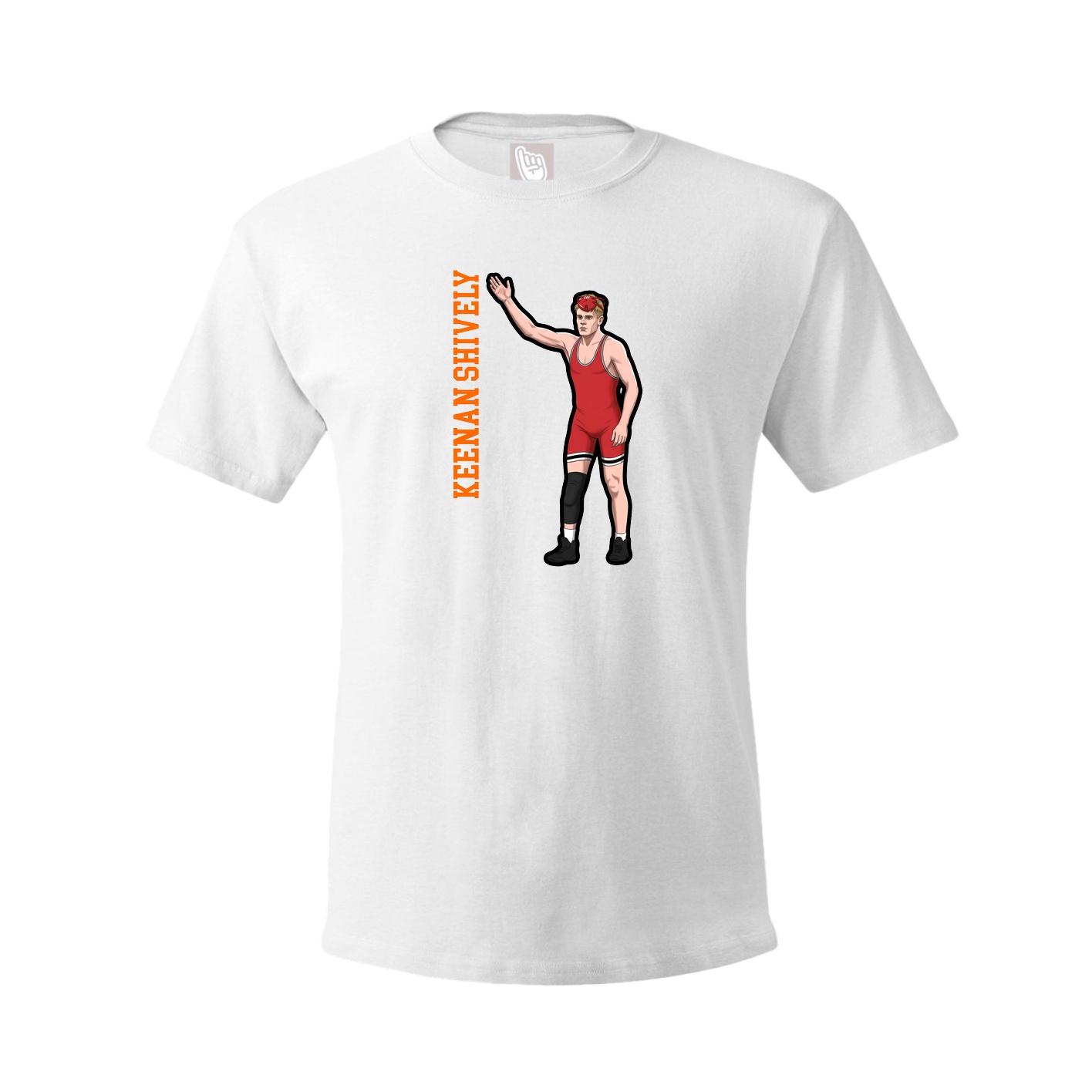 Youth Tee — Name Vertical in White