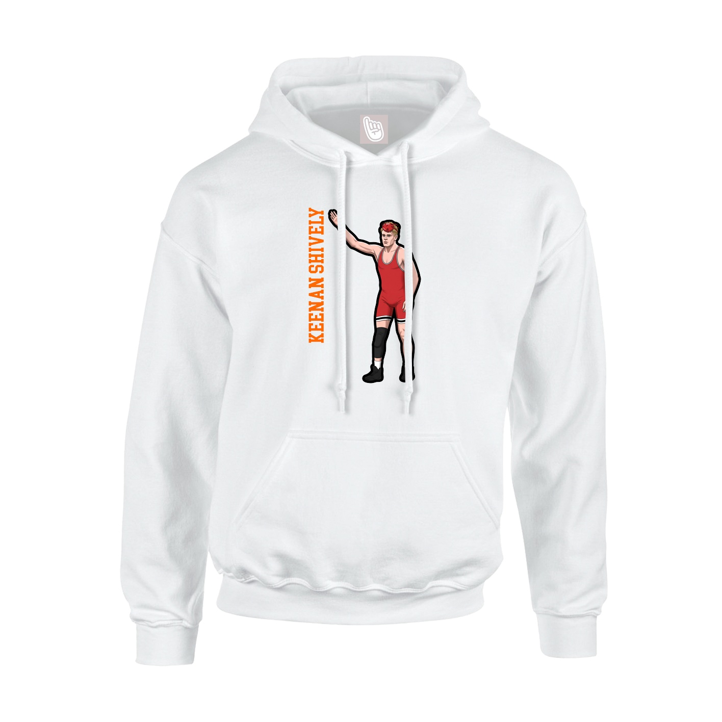 Hoodie — Name Vertical in White