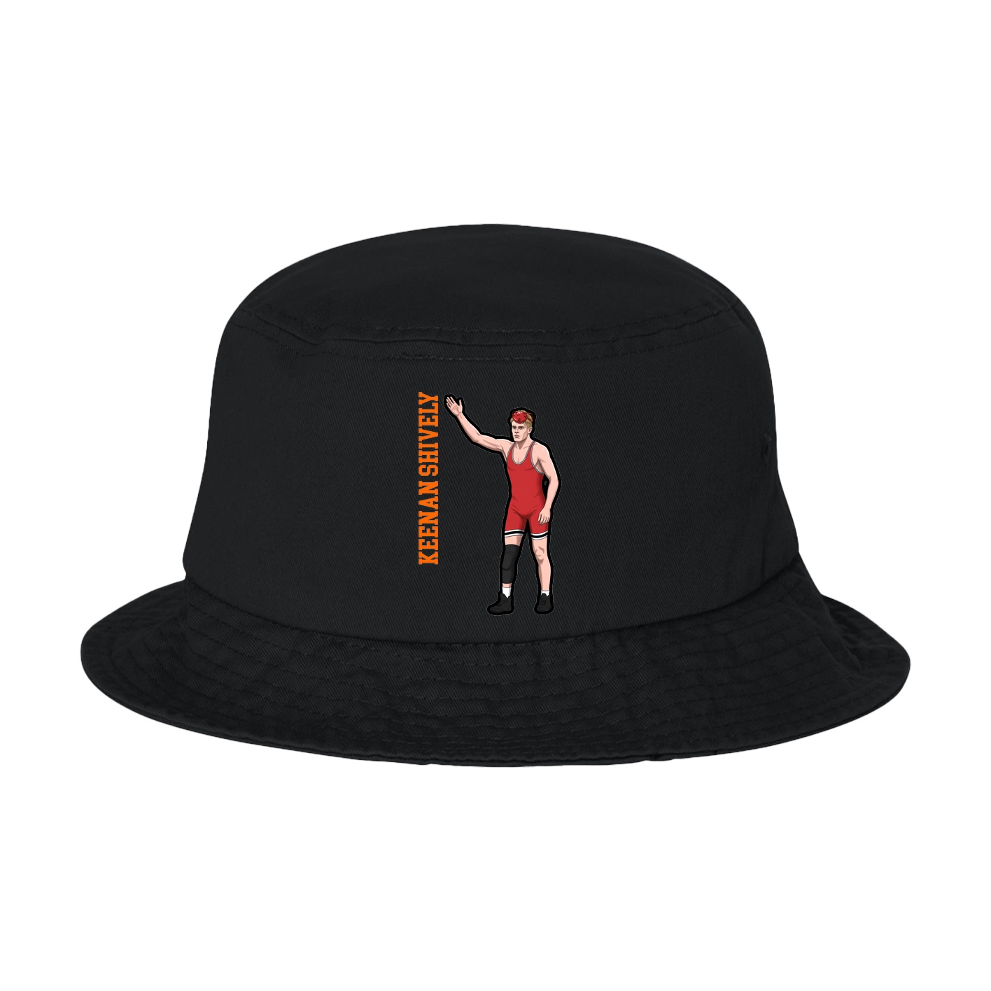 Bucket Cap — Name Vertical in Black