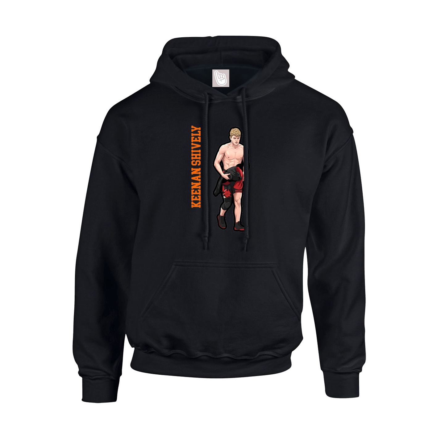 Youth Hoodie — Name Vertical in Black