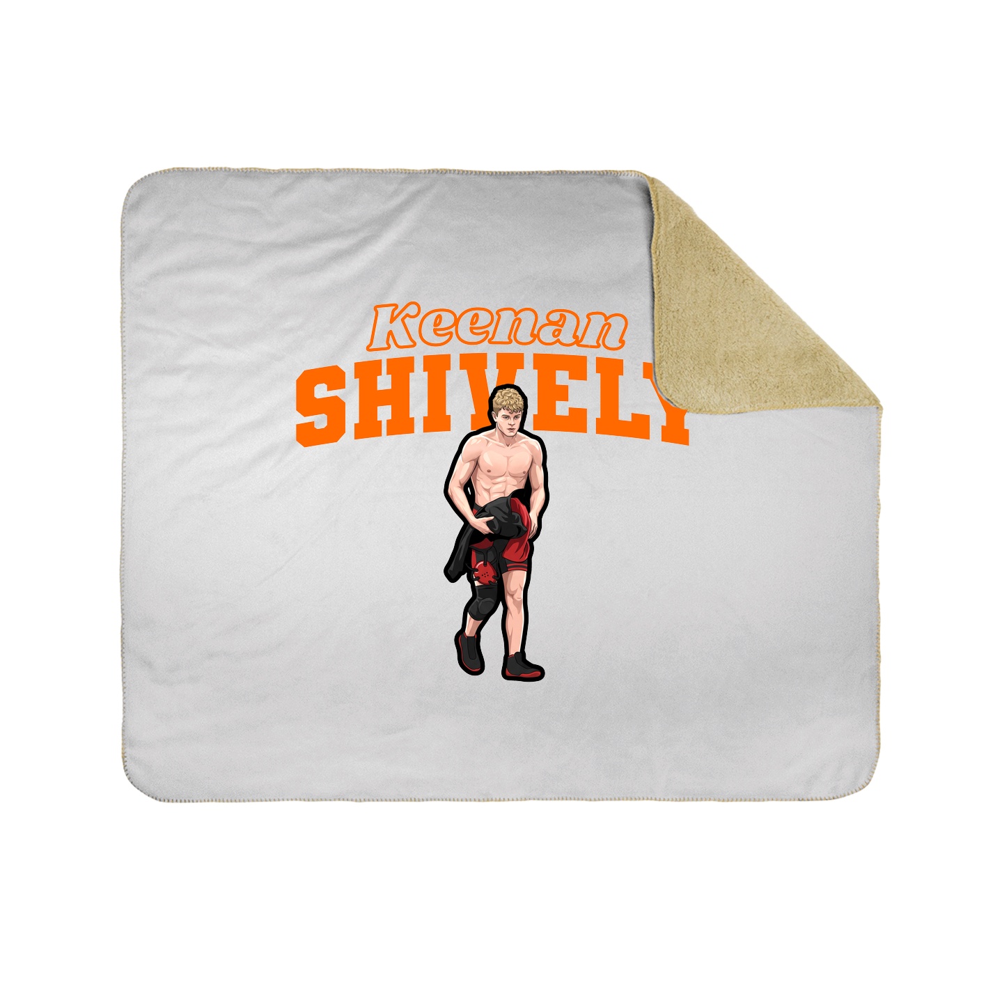 Throw Blanket — Name Arch in White