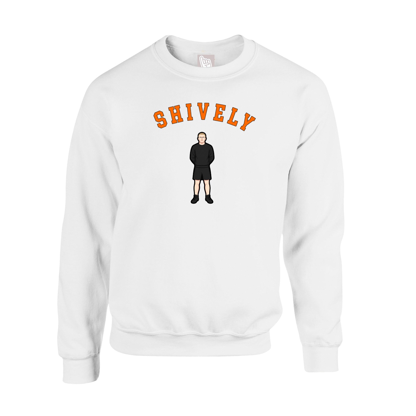 Fleece Crew — Shirsey Arch in White
