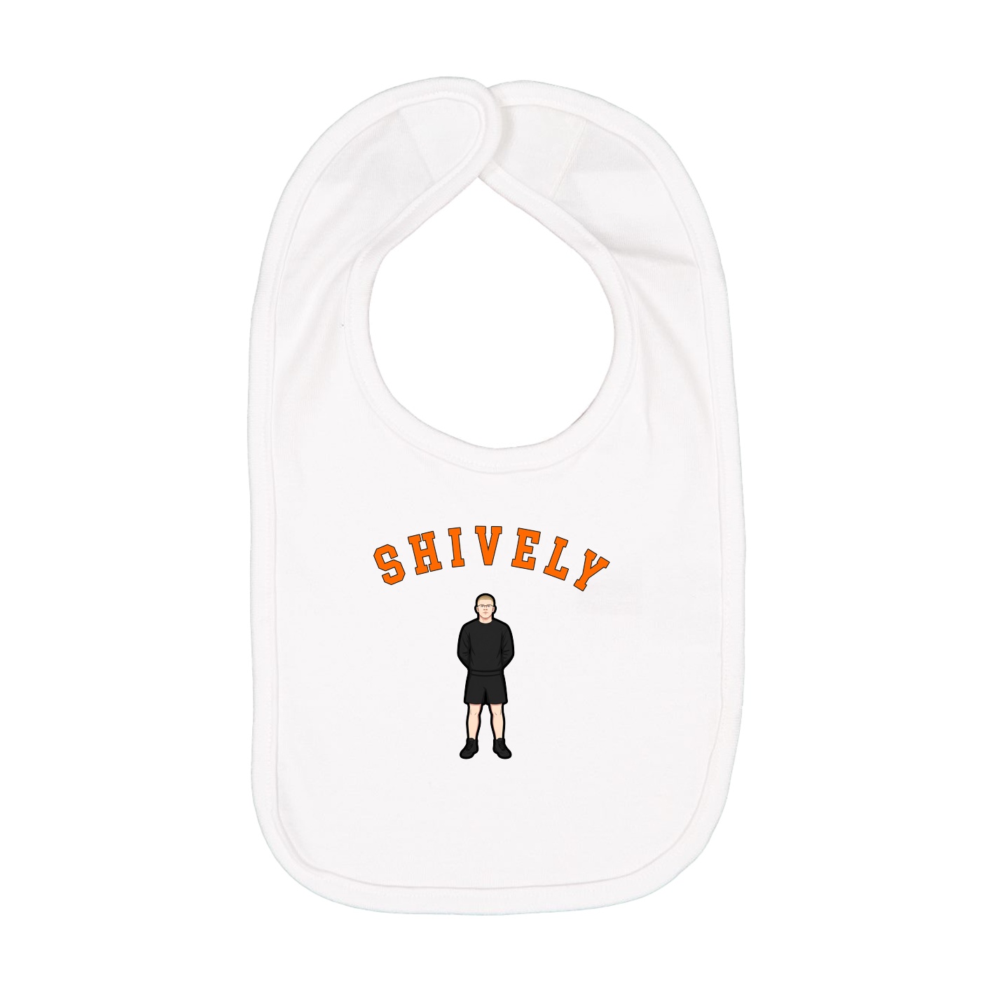 Infant Bib — Shirsey Arch in White