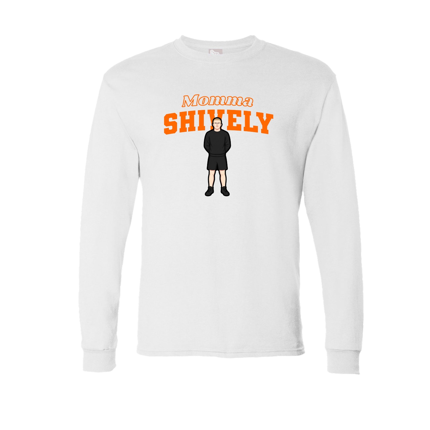 Long Sleeve Tee — Mothers Day Block in White